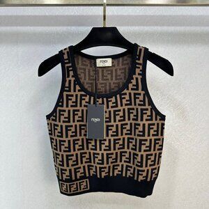 Fendi Double F monogram logo knitted vest